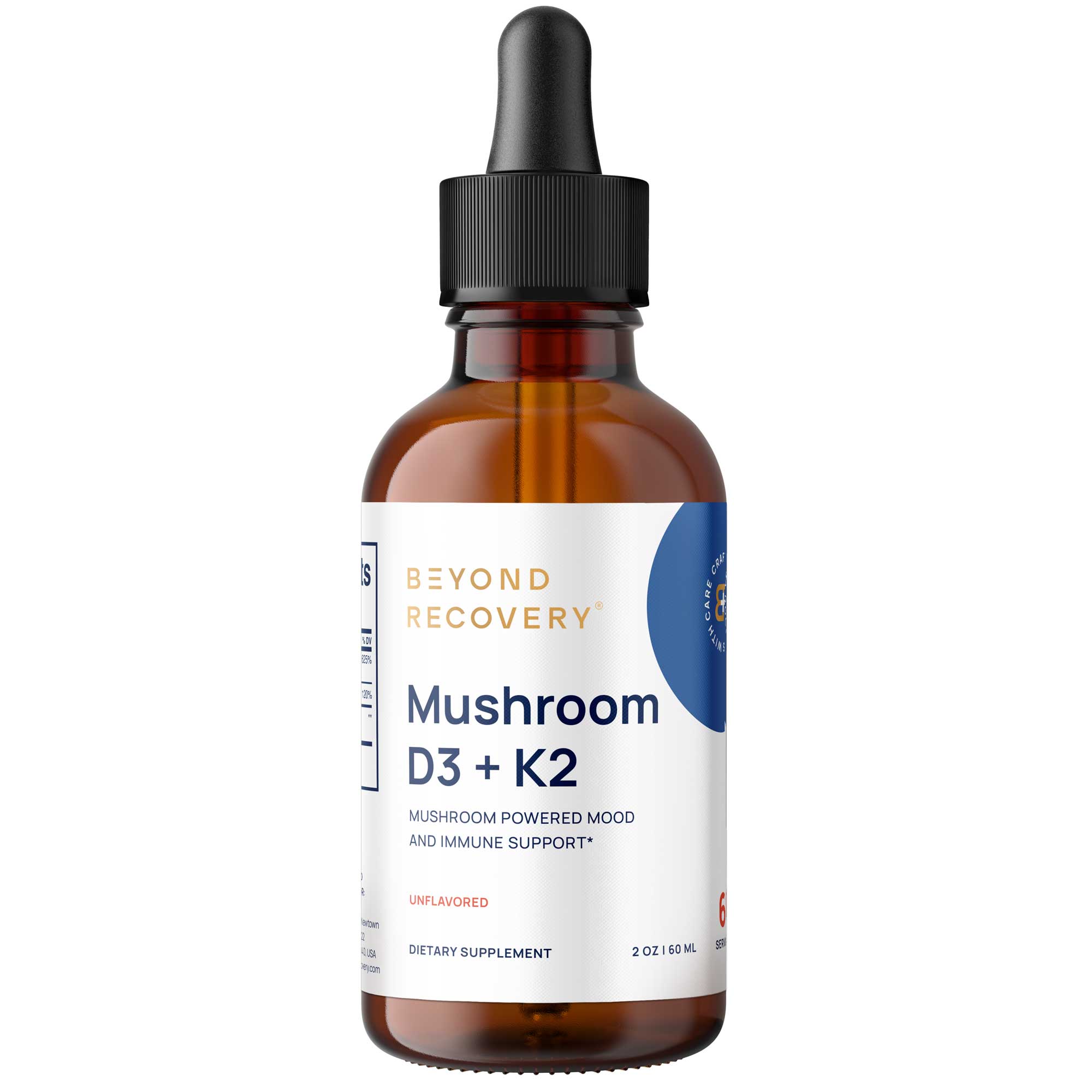 Beyond Recovery Liquid Mushroom D3 + K2 & Red Reishi, 2oz – Beyond