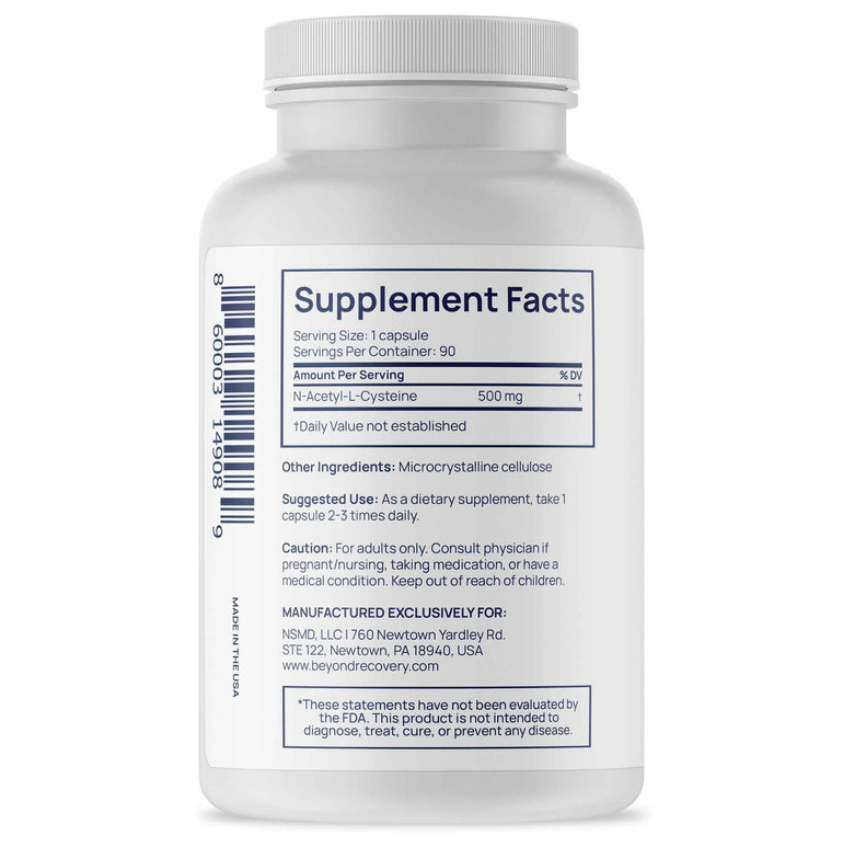 Beyond Recovery Vegan NAC N-Acetyl L-Cysteine