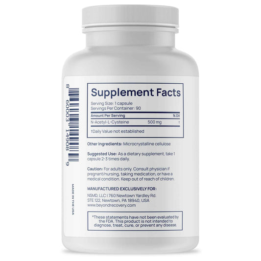 Beyond Recovery Vegan NAC N-Acetyl L-Cysteine